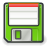 media,floppy,green,save icon