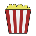food, movie, popcorn, snack, theater svg vector icon