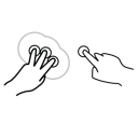 anchor, gestureworks, tap icon