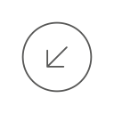 control, direction, down, left svg vector icon