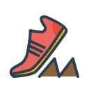 goal, marathon, resolutions, run, running, shoes, sneakers svg vector icon