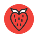 cooking, fresh, fruit, red, strawberry, vegetable, vegetarian svg vector icon