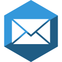 gloss, hexagon, mail, media, social svg vector icon