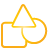 basic, shapes, yellow icon