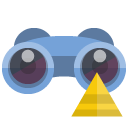 binoculars,pyramid icon