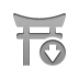 shinto,temple,down icon