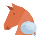 trojan,speech,bubble icon
