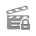 clapperboard,lock icon