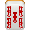 bamboo, dora, mahjong, red icon