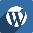 media, shadow, social, square, wordpress svg vector icon