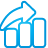 bar, basic, blue, chart, up icon