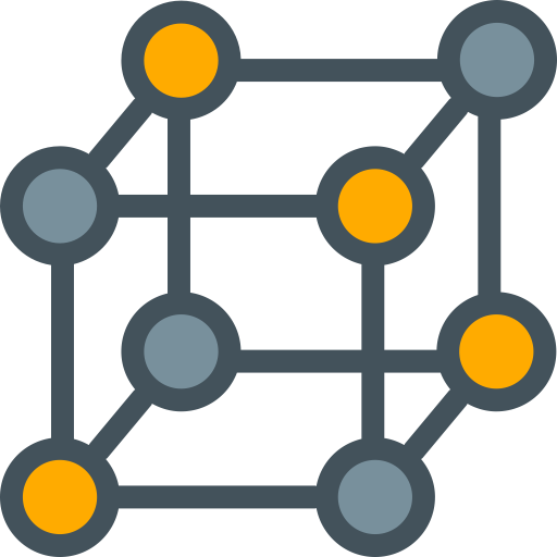 Cube Molecule svg vector icon