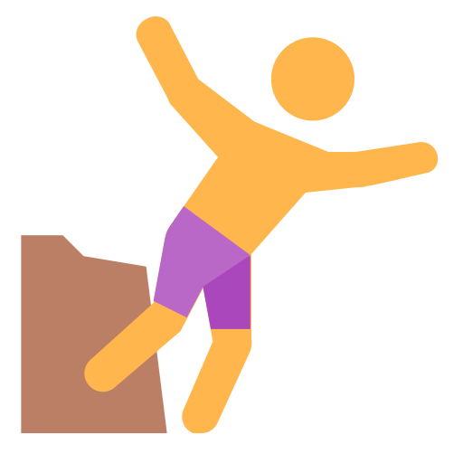 Cliff Jumping svg vector icon