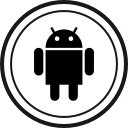 android, media, online, social svg vector icon