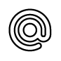 at, email, mail, slim mail icon