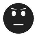 angry, emoji, emotion, face, slightly, smiley svg vector icon
