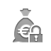 money,bag,euro,lock,open icon