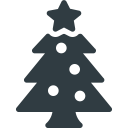christmas, ornament, star, tree, xmas svg vector icon