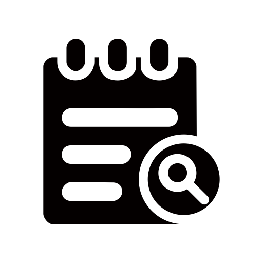 Log Search svg vector icon