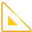 basic, ruler, triangle, yellow icon
