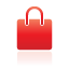 bag, red, shopping icon