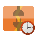 disconnect,vertical,clock icon