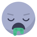 drunk, face, puke, sick, smile, smiley, vomit svg vector icon