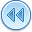 control,rewind,blue icon