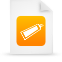 document, file, orange, paper icon