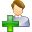 add, male, user icon