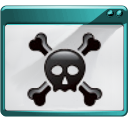 gnome,panel,force,quit,hacker,skull,exit,logout,log out,sign out icon