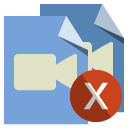file,type,video,cross icon
