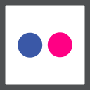 colored, flickr, high quality, media, social, social media, square svg vector icon