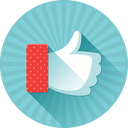approve, best, hand, like, thumbs up, yes icon