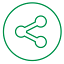 addthis, circles, line, neon, share, sharethis, social svg vector icon