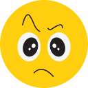 angry, bad, sad, smiley svg vector icon