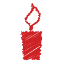 birthday, candle, celebration, christmas, fire, light, scribble svg vector icon
