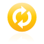 button, synchronize, yellow icon