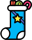 christmas, stocking, xmas svg vector icon