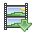 movie,down,descend,download,fall,decrease,descending,film,video icon