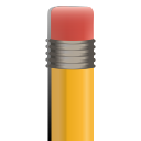 eraser, pencil, pencil's eraser svg vector icon