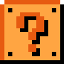 block, question, retro icon