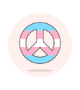 peace, sign, transgender svg vector icon