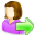 female, go, user icon