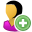 add, female, user icon