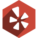hexagon, media, shadow, social, yelp svg vector icon