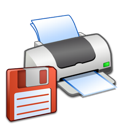 floppy, printer icon