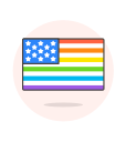 flag, lgbtq, usa svg vector icon