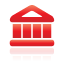 bank, red icon