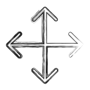 arrow, direction, move, productivity, shape, social svg vector icon